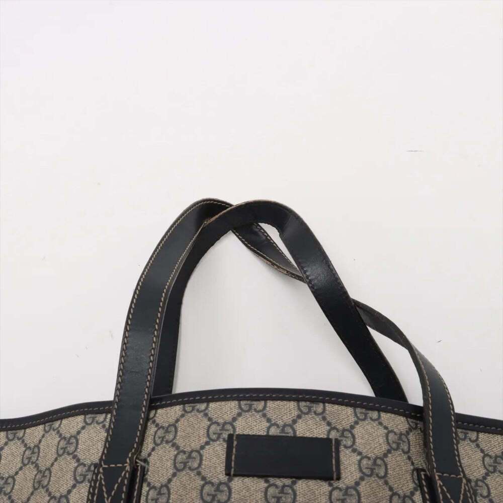 Gucci GG Supreme 211137 Leather Tote Bag Shoulder Navy Men's - Picture 6 of 14